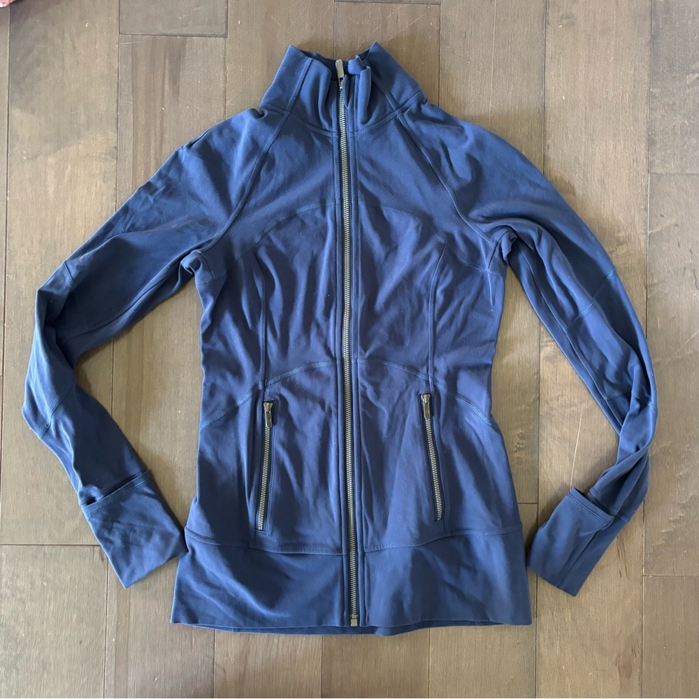 Lululemon Athletica Blue Jacket with Thumb Holes
